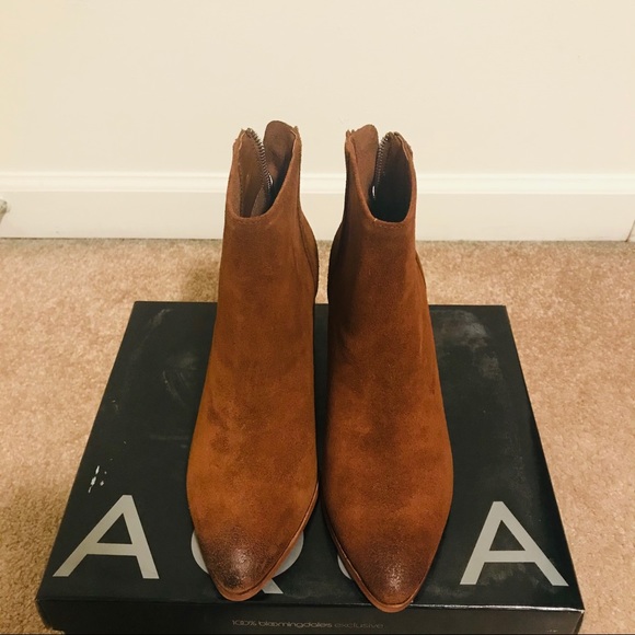 NWB✨AQUA|Women's Dante Pointed Toe Leather Booties - Picture 5 of 8